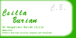 csilla burian business card