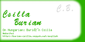 csilla burian business card